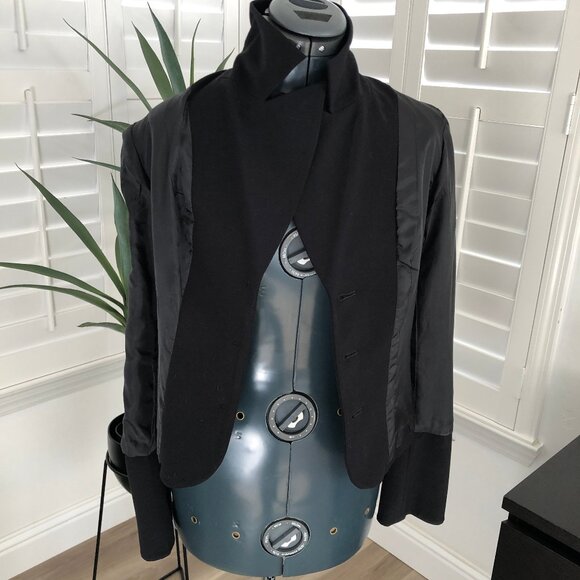 Bisou Bisou Michele Bohbot, Cropped Blazer, Black Size 8 - Picture 8 of 10